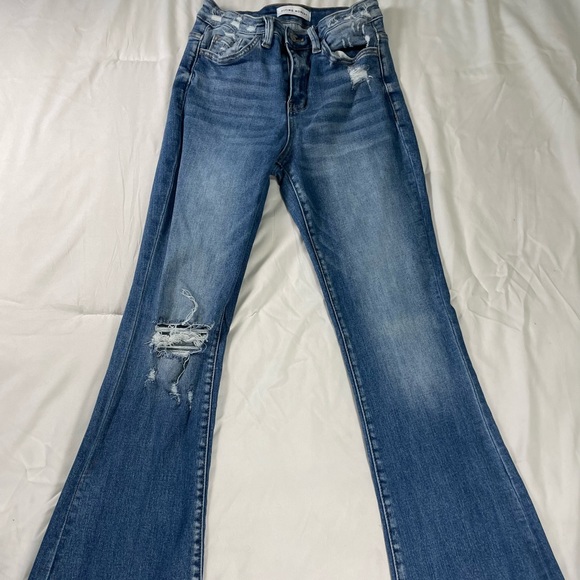 Flying Monkey Distressed Flare Jeans Medium Wash | Size 27 - Picture 1 of 10